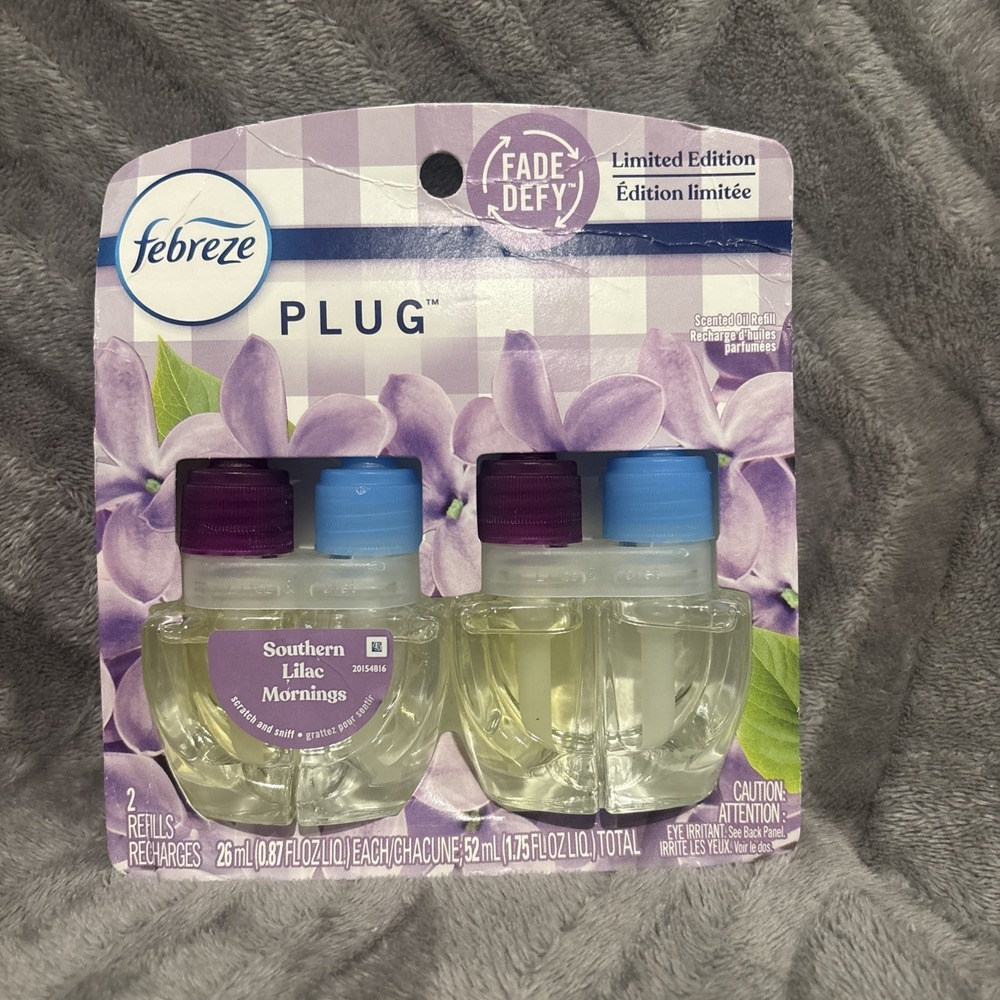 Febreze Plug Dual Refill Southern Lilac Mornings Scent 0.87fl‎ oz